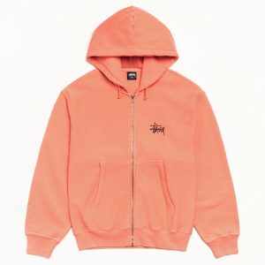 BASIC STÜSSY ZIP HOODIE PIGMENT DYED